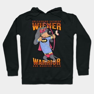 Cute Funny Super Doxie Dachshund Wiener Warrior Hoodie